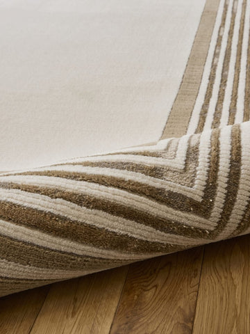 Apollo CK417 Modern Geometric Rug in Cream/Beige closeup view
