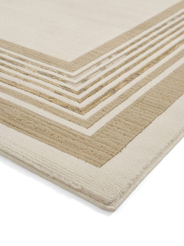 Apollo CK417 Modern Geometric Rug in Cream/Beige side angle view