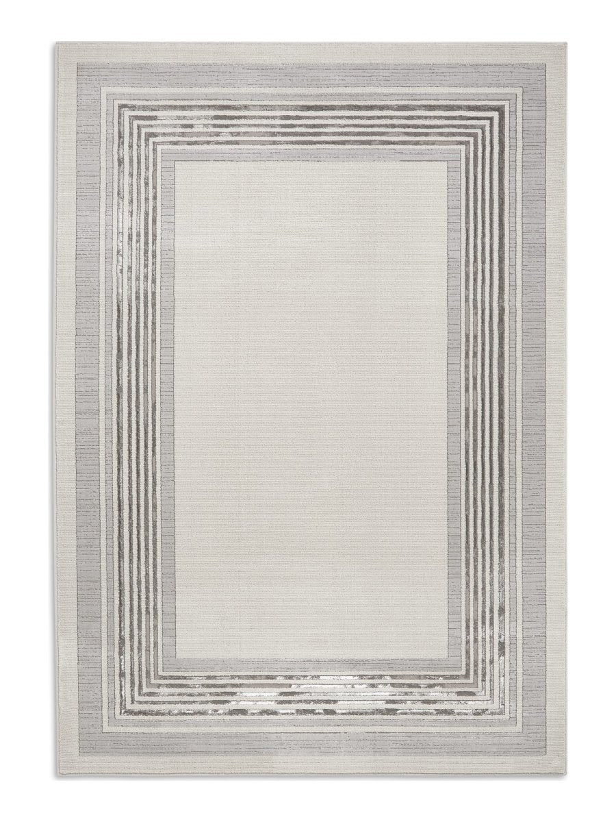 Apollo CK417 Modern Geometric Rug in Ivory/Green 