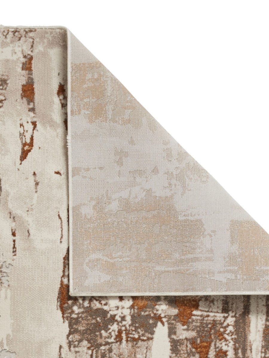 Apollo CR579 Modern Abstract Rug in Bronze/Grey back side view