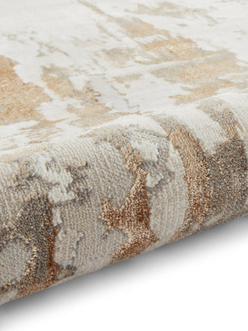 Apollo CR579 Modern Abstract Rug in Bronze/Grey closeup view