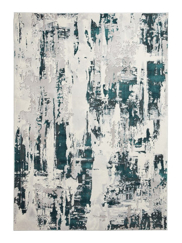 Apollo CR579 Modern Abstract Rug in Grey/Green