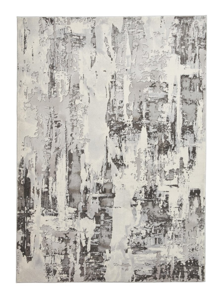 Apollo CR579 Modern Abstract Rug in Grey/Ivory