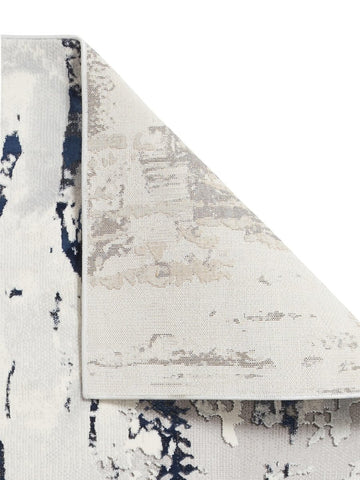 Apollo CR579 Modern Abstract Rug in Grey/Navy back side view