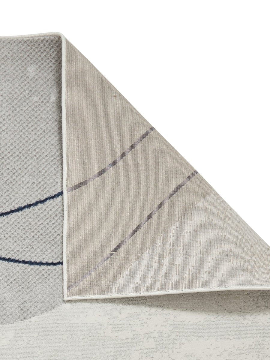 Apollo E9974 Modern Abstract Rug in Grey/Blue back side view