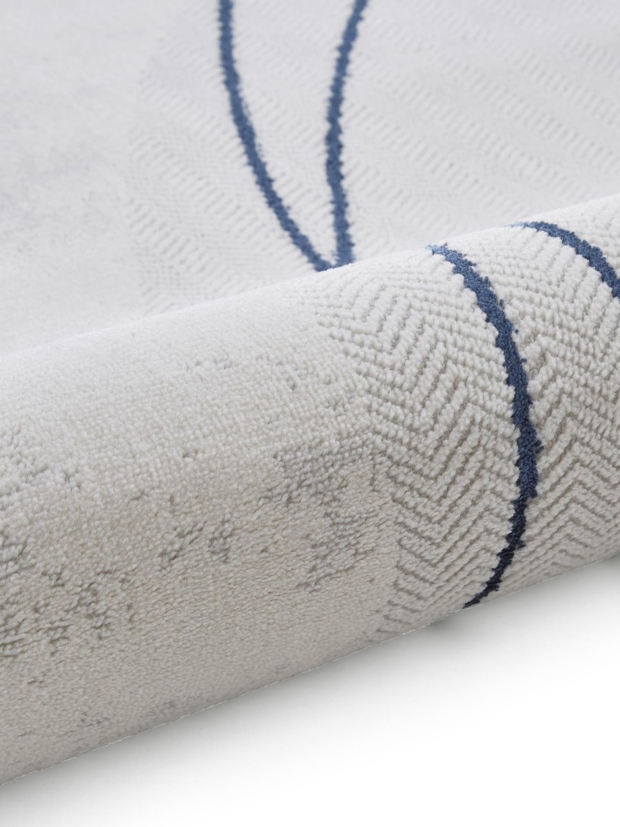Apollo E9974 Modern Abstract Rug in Grey/Blue closeup view