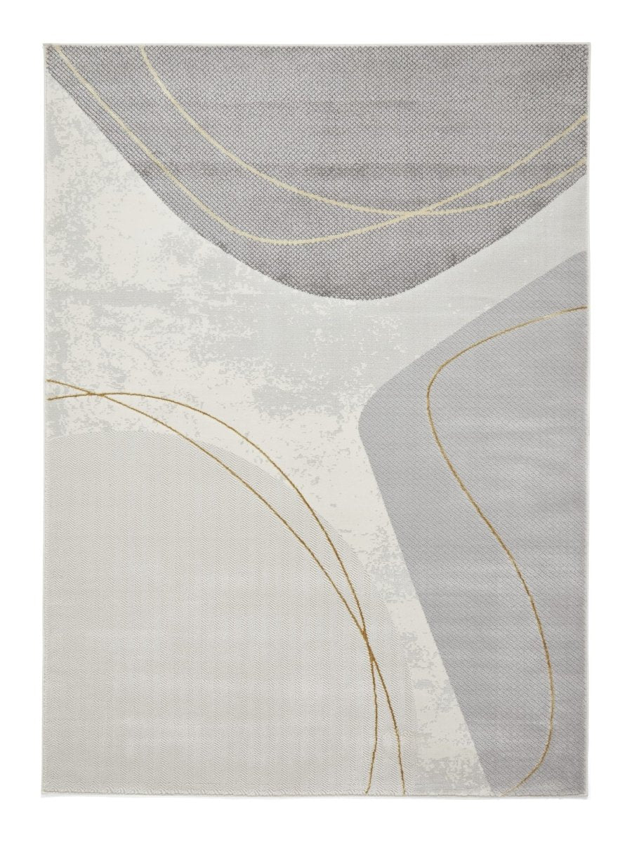 Apollo E9974 Modern Abstract Rug in Grey/Gold