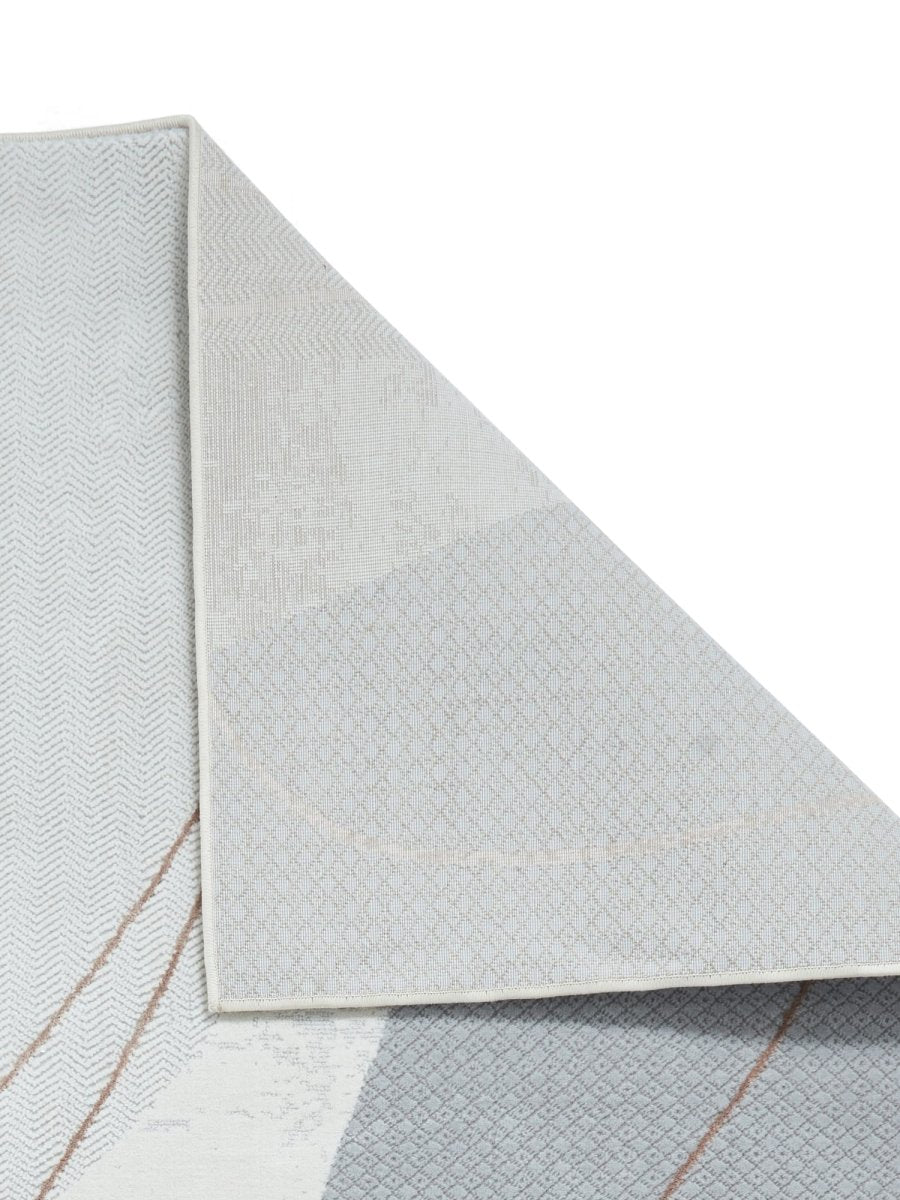 Apollo E9974 Modern Abstract Rug in Grey/Rose side angle view