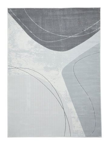 Apollo E9974 Modern Abstract Rug in Grey Silver