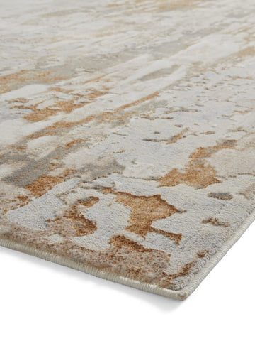 Apollo GR580  Modern Abstract Rug in Bronze/Grey side angle view