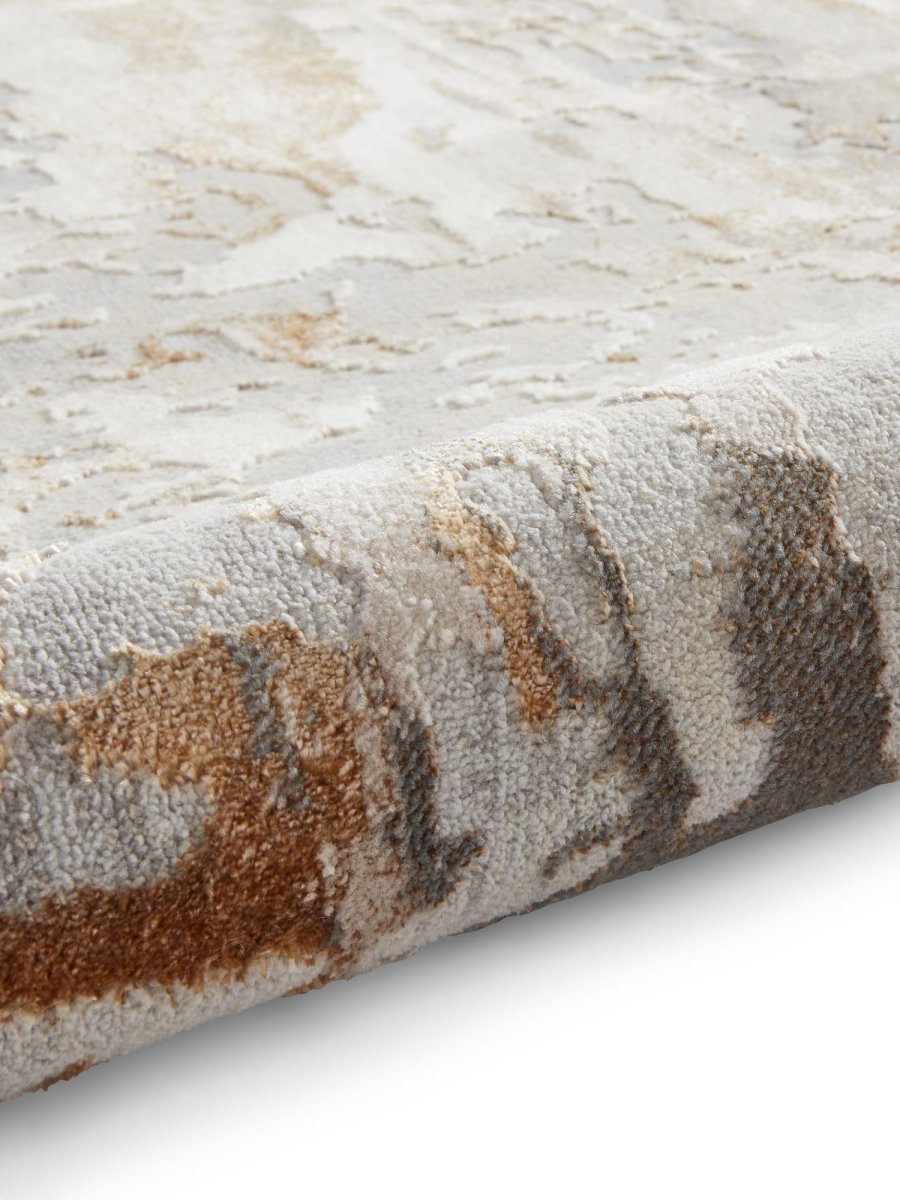Apollo GR580  Modern Abstract Rug in Bronze/Grey closeup view