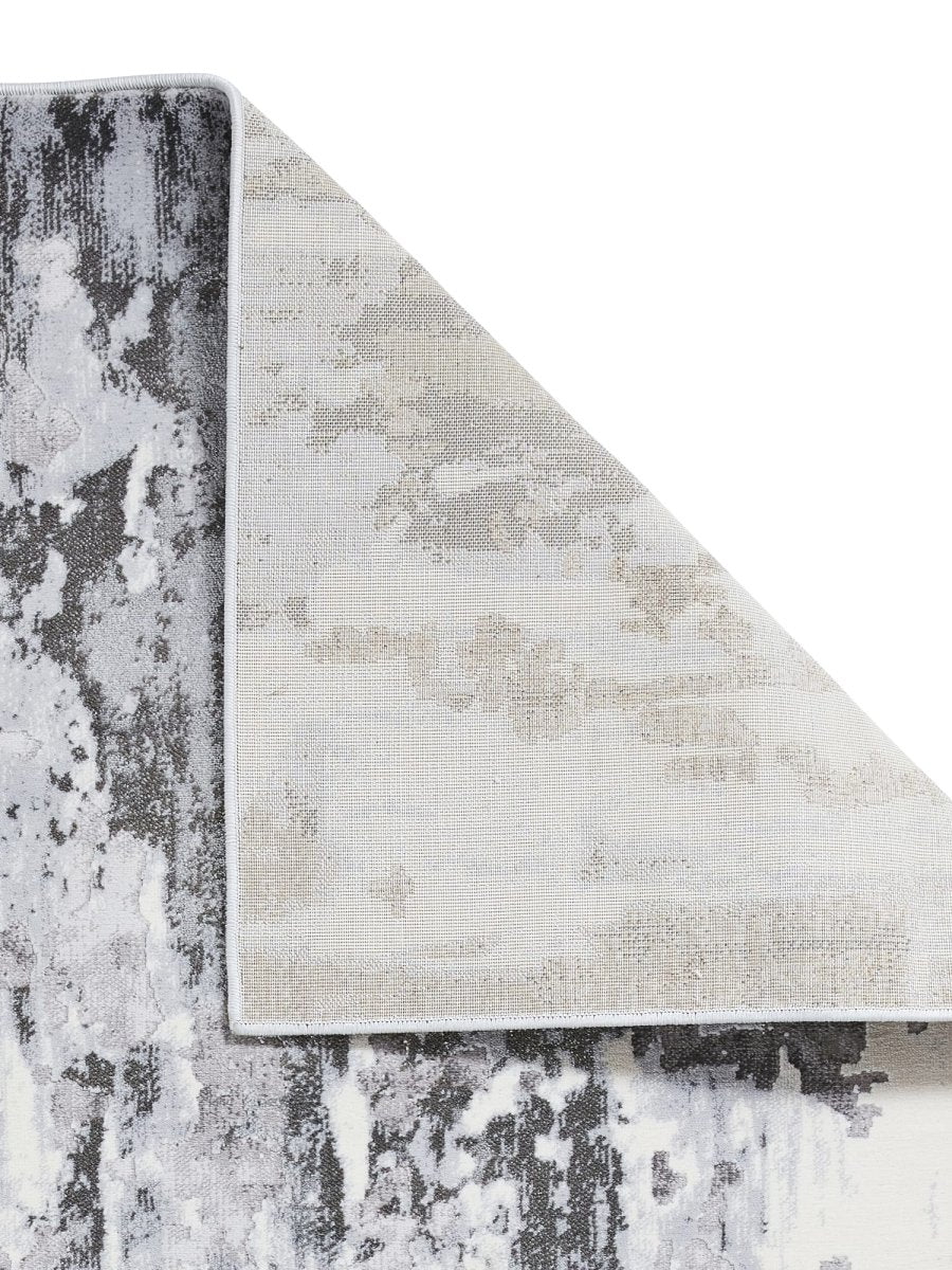 Apollo GR580  Modern Abstract Rugs in Grey back side view