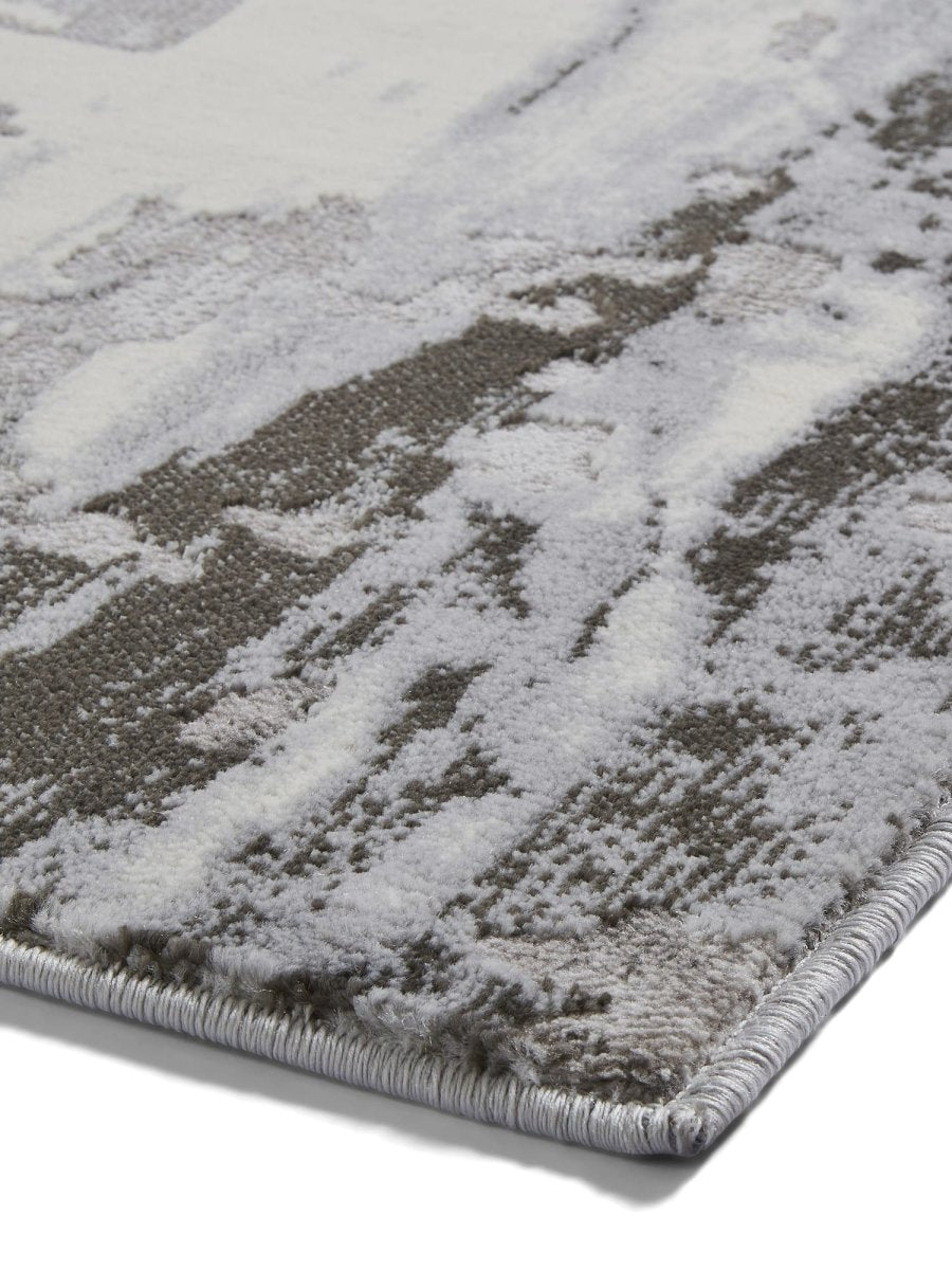 Apollo GR580  Modern Abstract Rugs in Grey side angle view