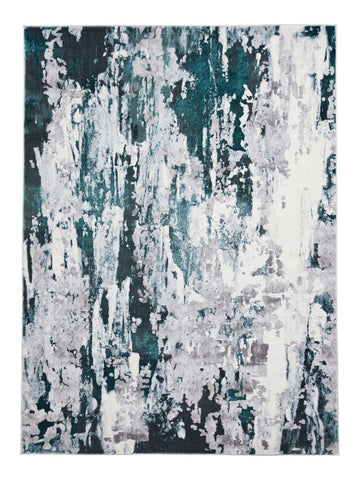 Apollo GR580  Modern Abstract Rug in Grey/Green 
