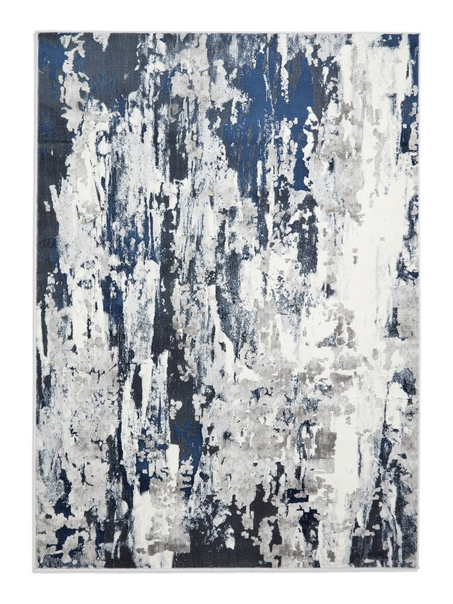 Apollo GR580  Modern Abstract Rug in grey Navy