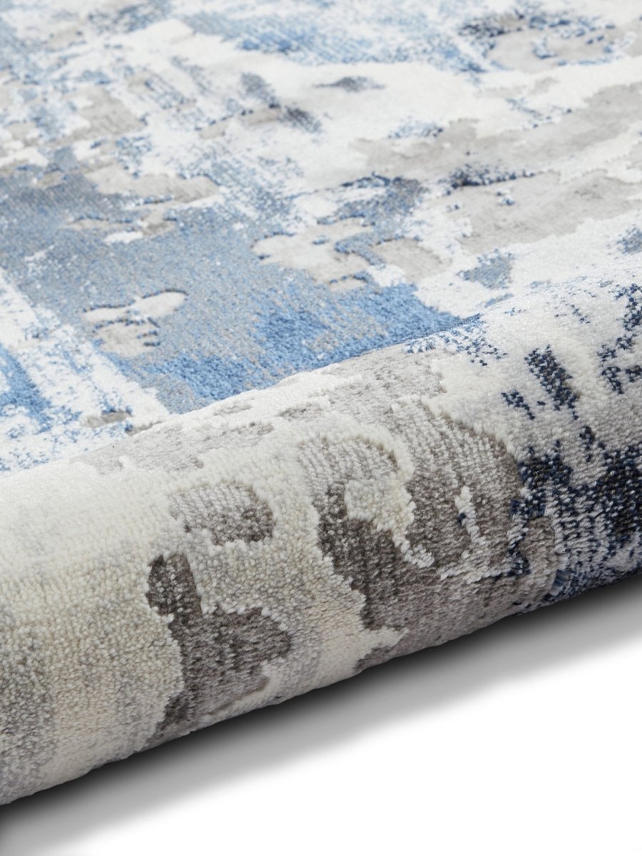 Apollo GR580  Modern Abstract Rug in grey Navy closeup view