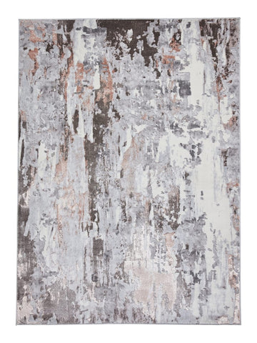 Apollo GR580  Modern Abstract Rug in Grey/Rose