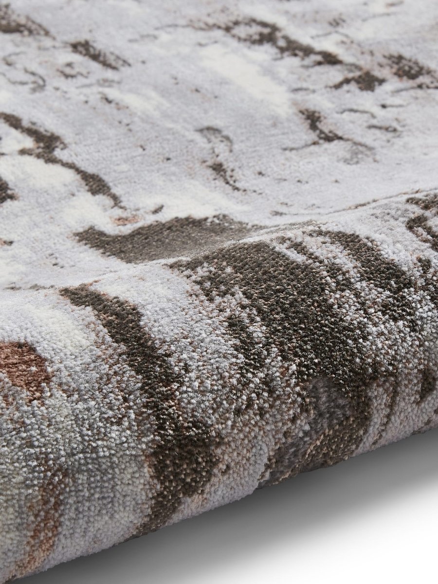 Apollo GR580  Modern Abstract Rug in Grey/Rose closeup view