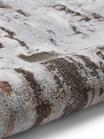 Apollo GR580  Modern Abstract Rug in Grey/Rose closeup view