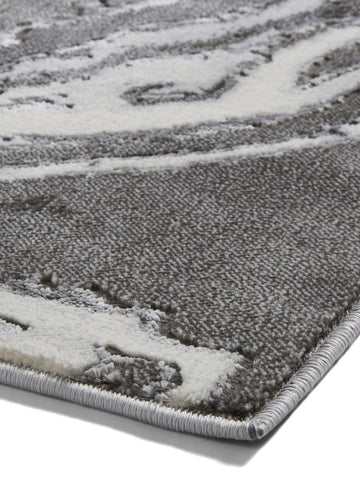 Apollo GR584 Modern Abstract Rug Grey side angle view