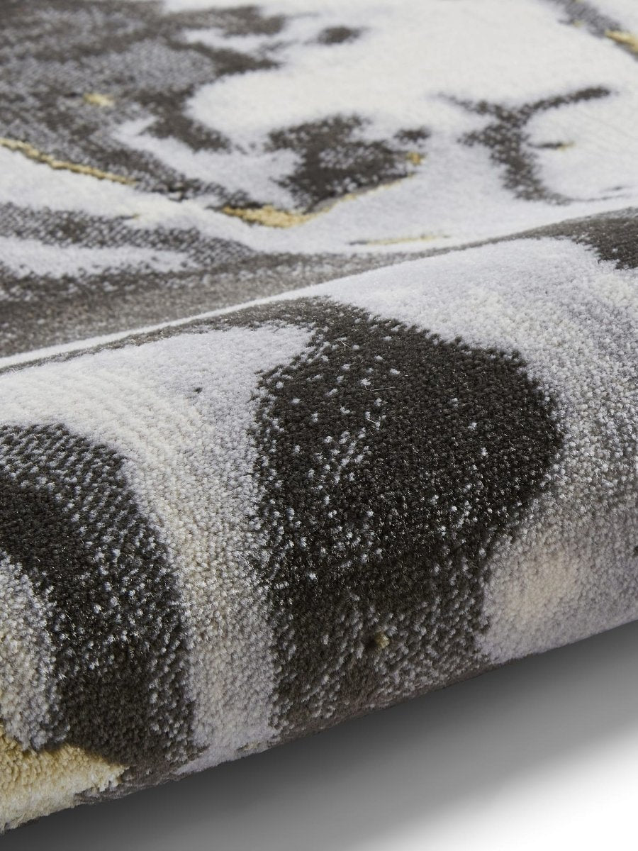 Apollo GR584 Modern Abstract Rug in Grey/Gold closeup view