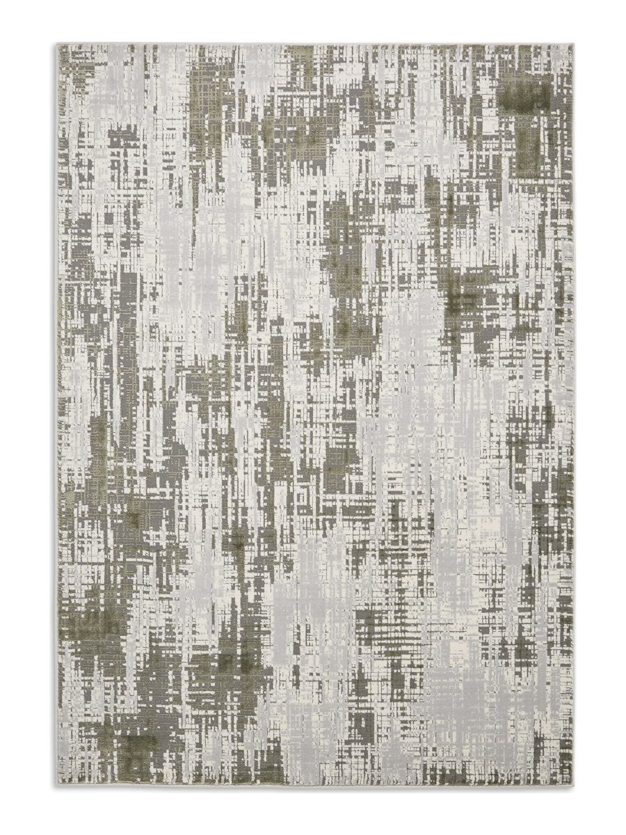 Apollo HE052 Modern Abstract Rug in Grey/Green