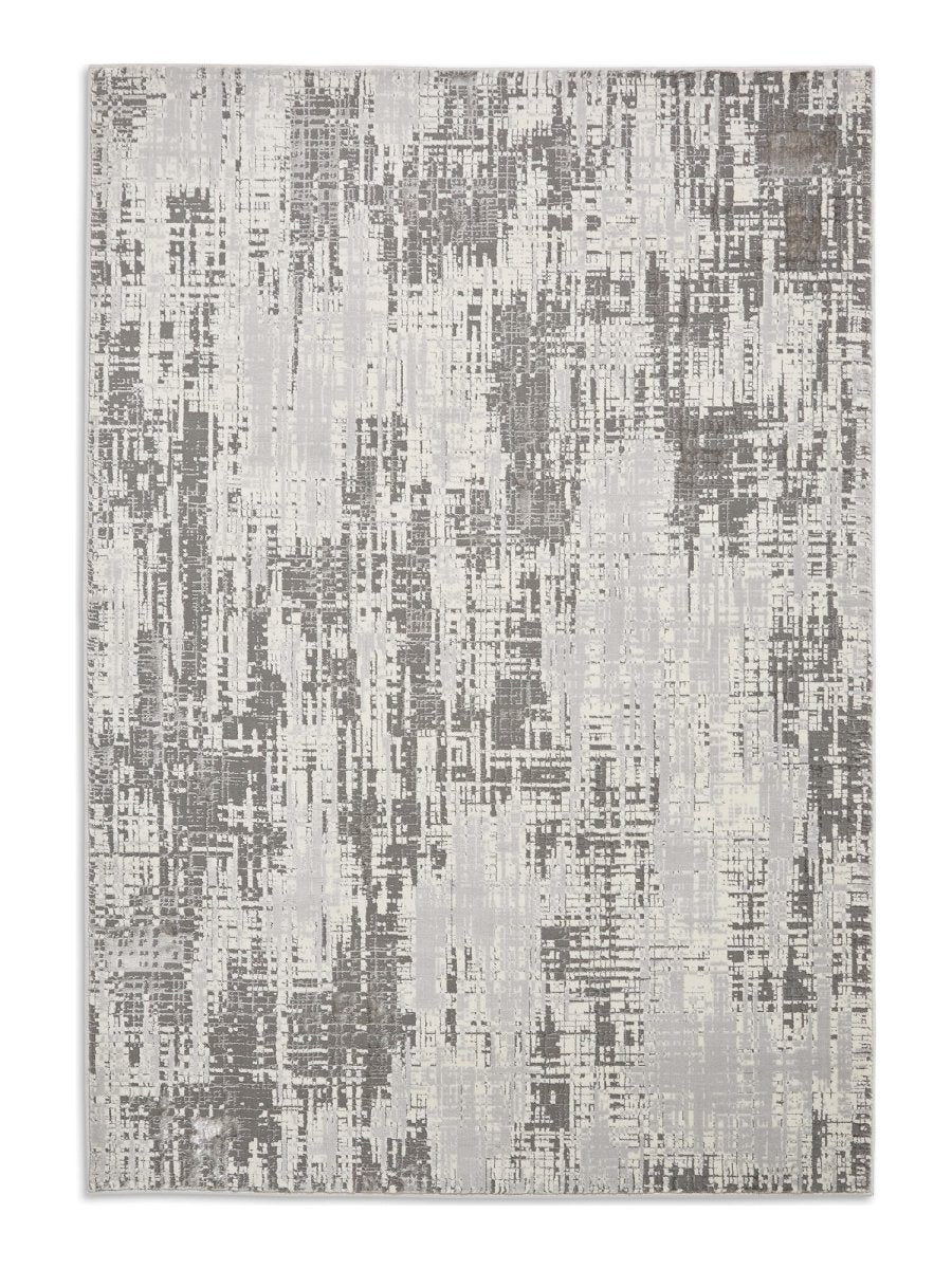 Apollo HE052 Modern Abstract Rug in Grey/Silver