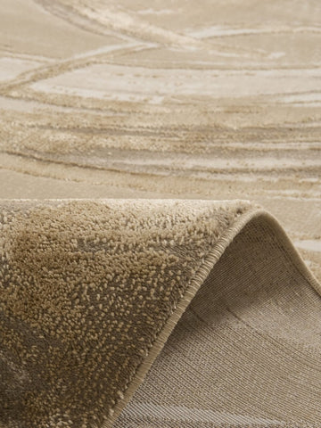 Apollo HF126 Modern Abstract Rug in Cream/Beige closeup view