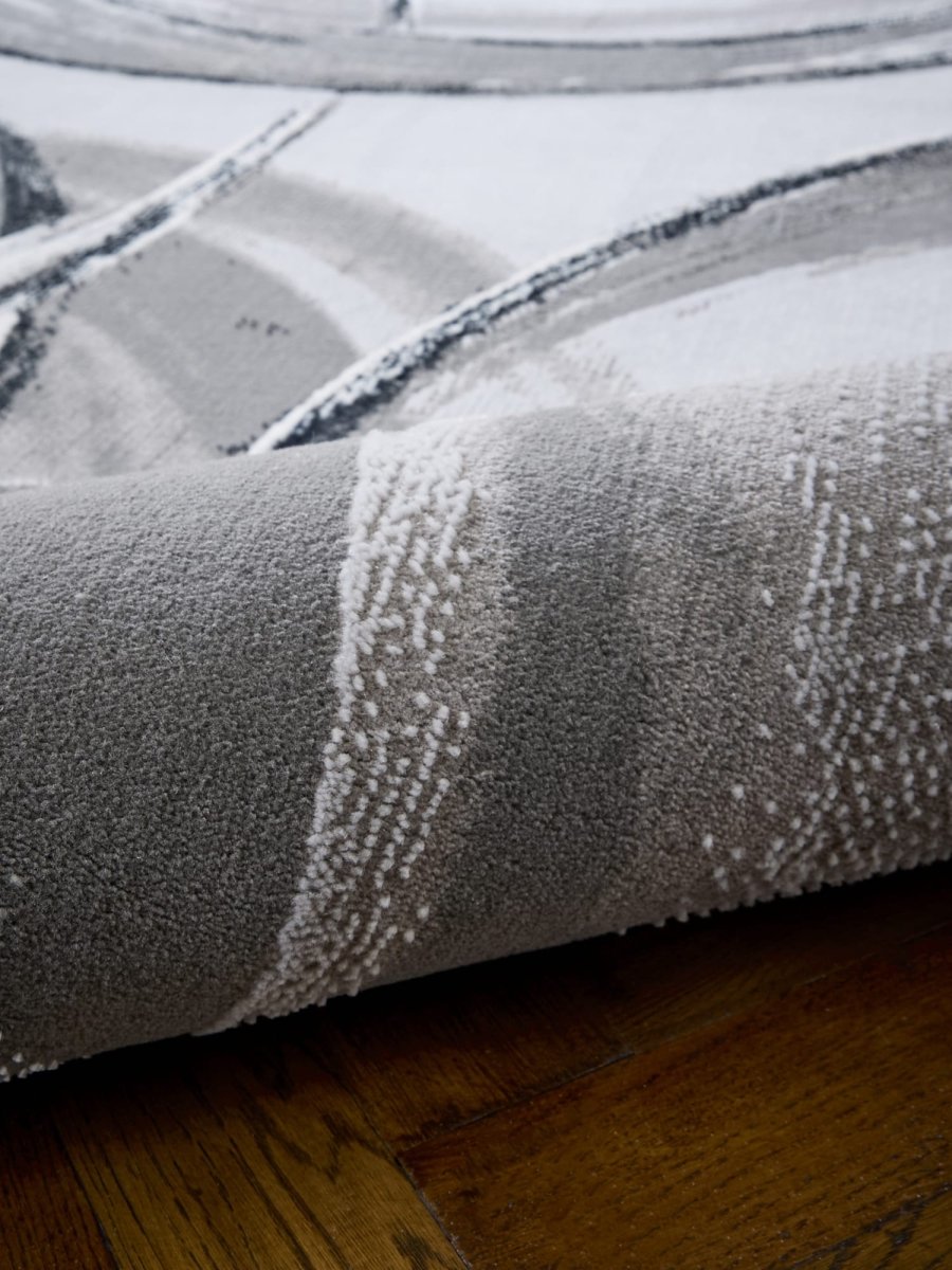 Apollo HF126 Modern Abstract Rug in Grey/Dark close view