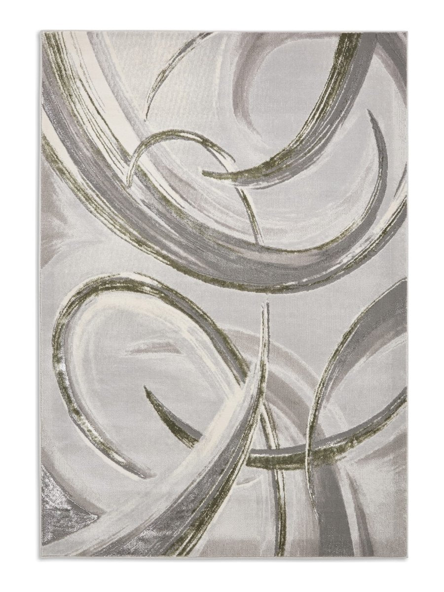 Apollo HF126 Modern Abstract Rug in Grey/Green