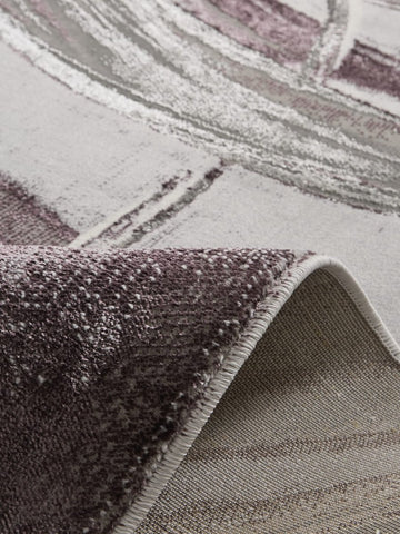 Apollo HF126 Modern Abstract Rug in Grey/Purple closeup view