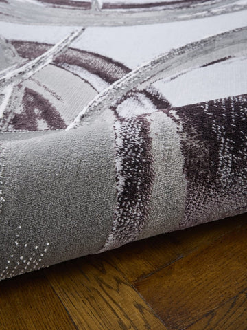 Apollo HF126 Modern Abstract Rug in Grey/Purple close view
