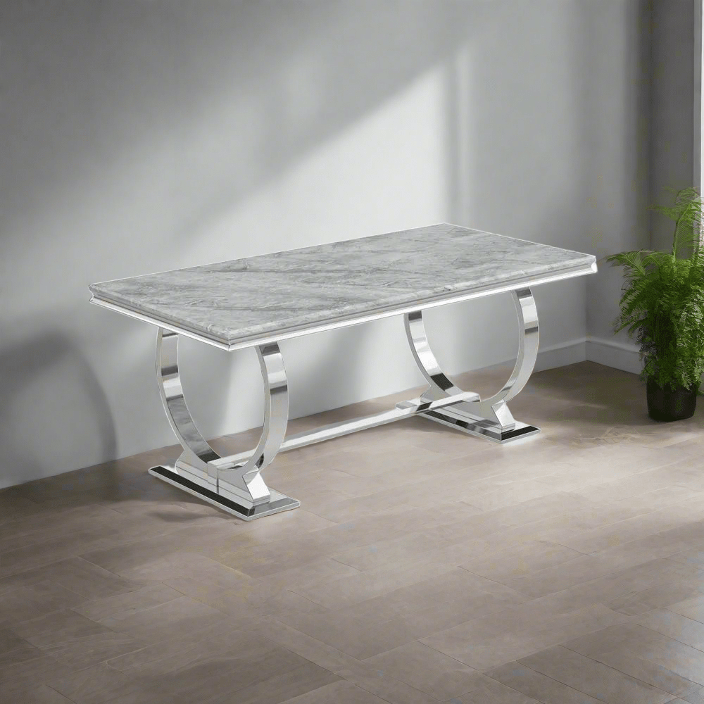Arianna 1.8M Marble Top Dining Table - Pendle Village Furniture