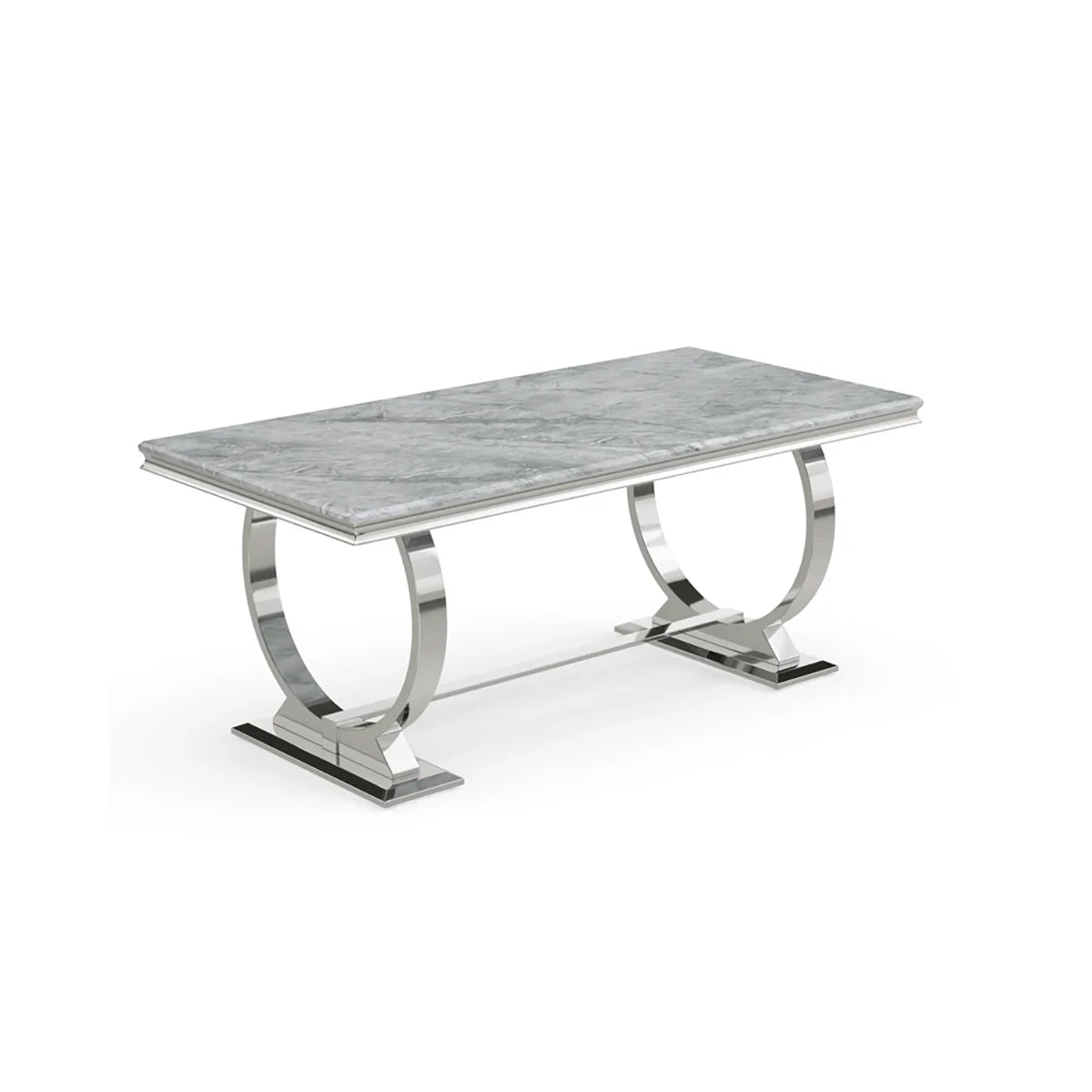Arianna Marble Top Dining Table with London Lion Knocker Chairs - Pendle Village Furniture