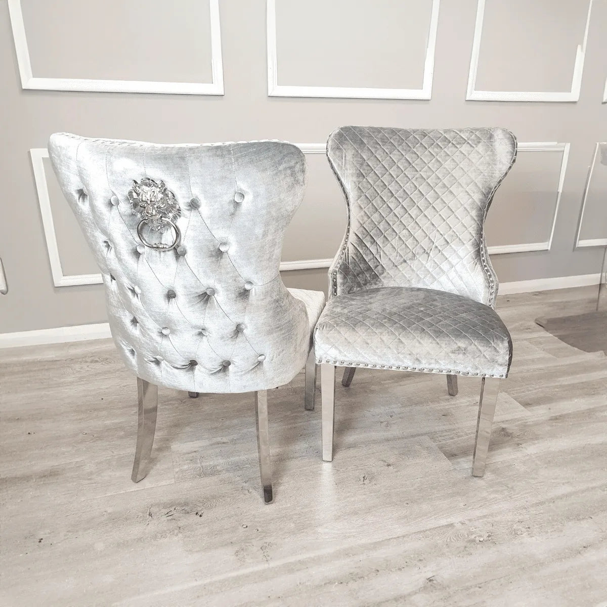 Bentley Silver Shimmer Dining Chairs - Set of 4 - Pendle Village Furniture