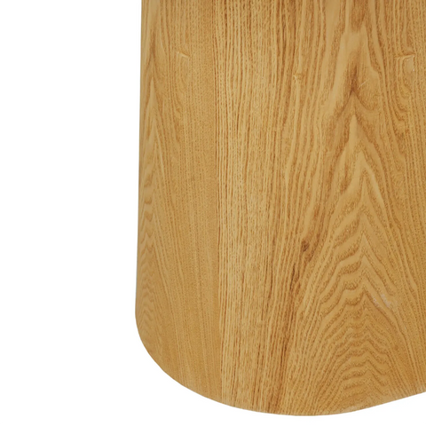 Arlen 200cm White Marble Ceramic Dining Table with Oak Pedestal Base - Pendle Village Furniture