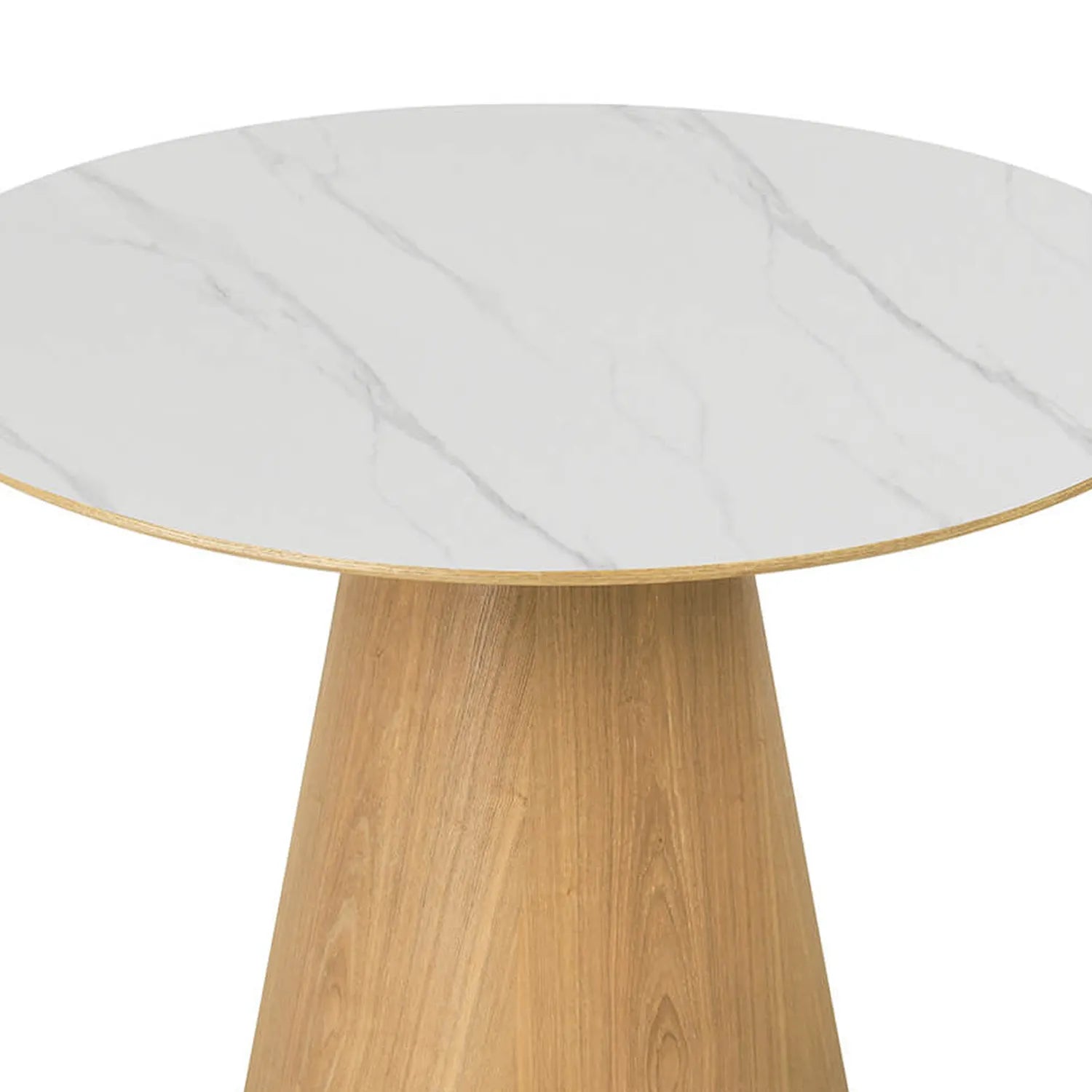 Arlen Round Marble Ceramic Dining Table - W120cm - Pendle Village Furniture