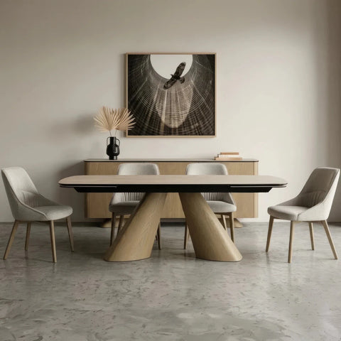 Arlo Cream Ceramic 180-260cm Extending Dining Table