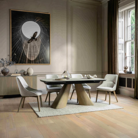 Arlo Cream Ceramic 180-260cm Extending Dining Table