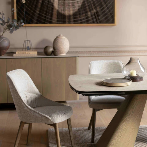 Arlo Cream Ceramic 180-260cm Extending Dining Table