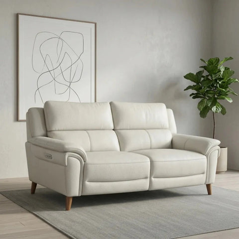 Modern 3 seater recliner sofa with coil sprung foam seating.