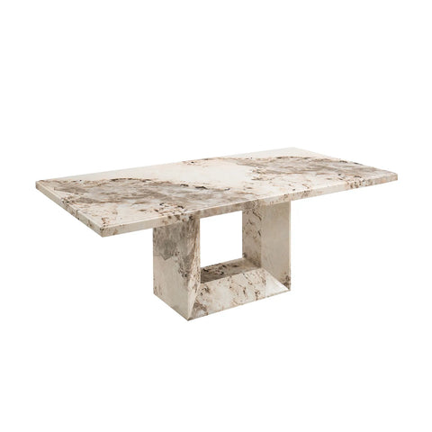 Arsenal 200cm Mottled Mocha Marble Dining Table