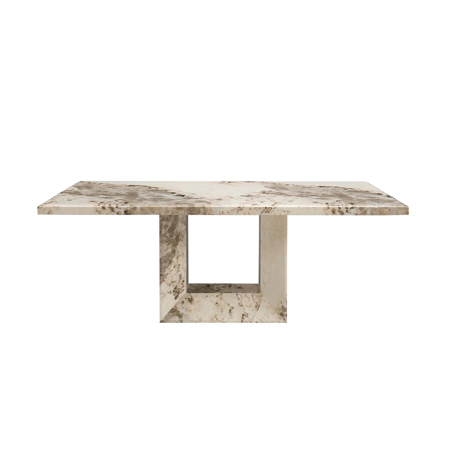 Arsenal 2m Mottled Mocha Marble Dining Table
