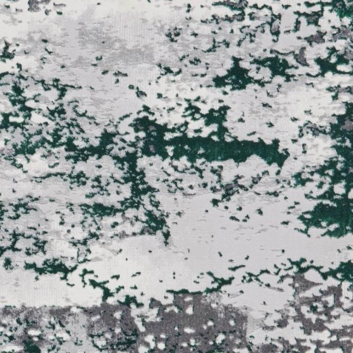 Artemis B9289A modern abstract green rug with metallic detailing - Close up