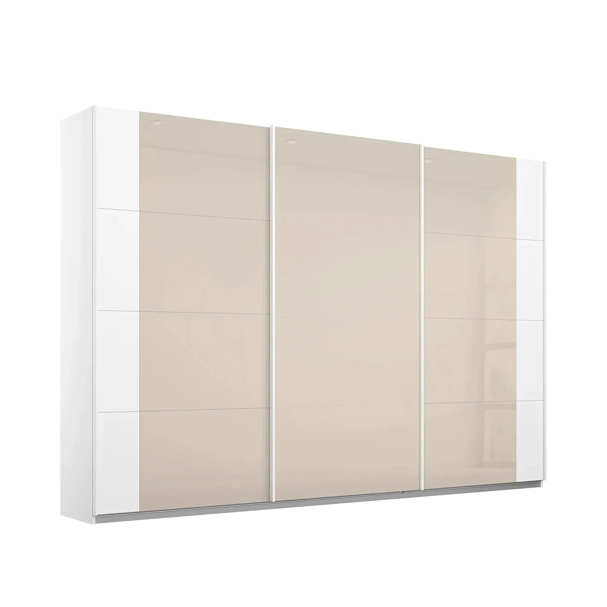 Rauch Artemis White 3 Door Sliding Wardrobe with Champagne Glass  W271cm 