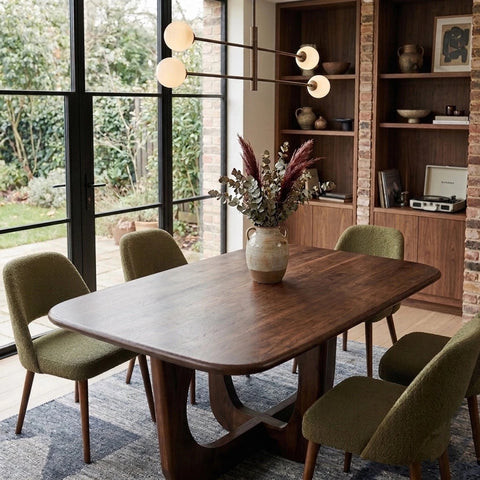 Asha 6 Seater Rectangle Solid Mango Wood Dining Table