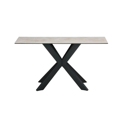 Athena ceramic console table with iron base
