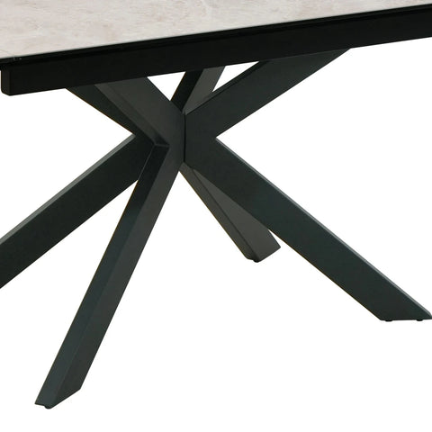 Athena Sand Ceramic Extending Dining Table 130–180cm - Base Close up