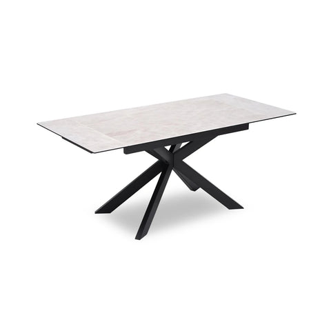 Industrial ceramic dining table extending from 130 to 180cm