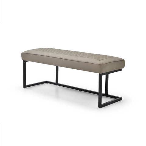 Athena 135cm Sand Ceramic Dining Table with Corner Bench Set - Low backless dining bench 